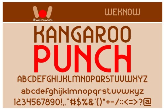 Kangaroo Punch Display Font for Creative Craft Projects