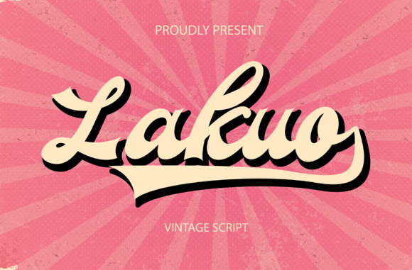 Lakuo: A Retro Display Font for Stylish Branding