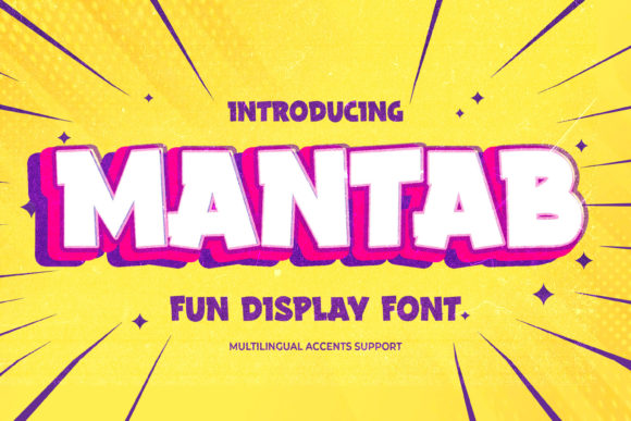 Mantab Display Font for Bold Branding and Eye-Catching Designs