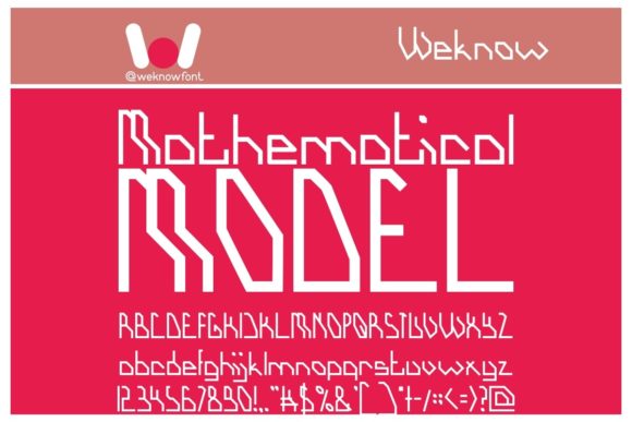 Mathematical Model Font for Modern Editorial Design