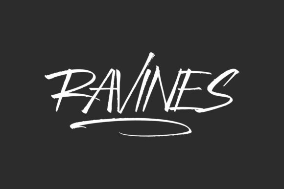 Ravines Brushed Display Font for Handmade Branding