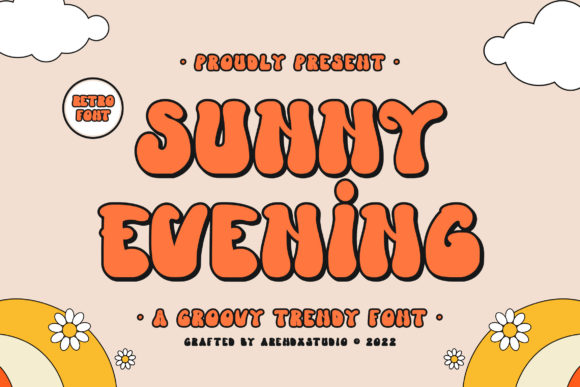 Sunny Evening: A Groovy Trendy Font for Modern Branding
