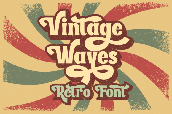 Vintage Waves: A Retro Display Font for Creative Branding